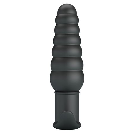 Черный анальный вибростимулятор Aeolis - 11 см.